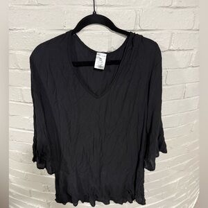 Anne Cole Black V-Neck Cover Up
